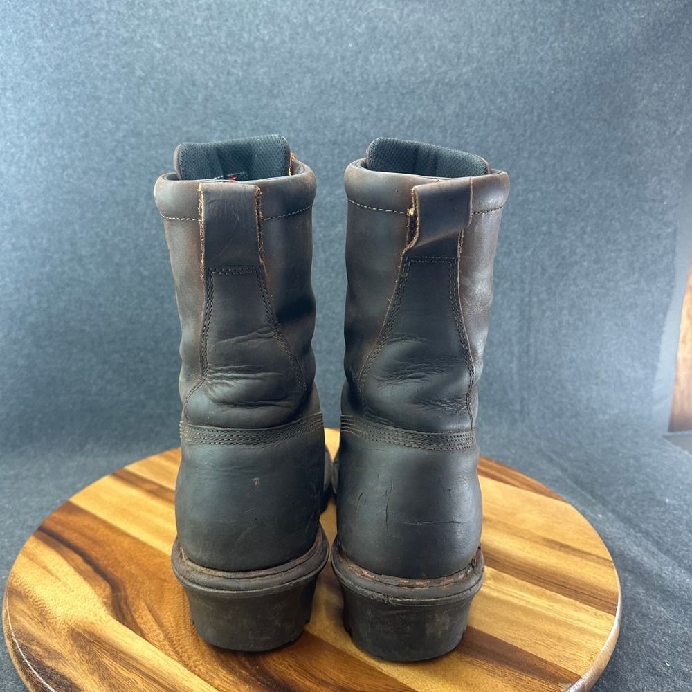 Red Wing 2120 Mens Brown Leather Steel Toe Loggermax Work Boots EH SR 11.5 D - Picture 7 of 10